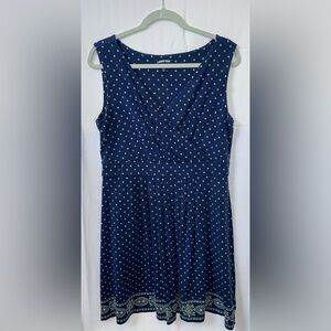 Lands' End Navy Fit and Flare Dress